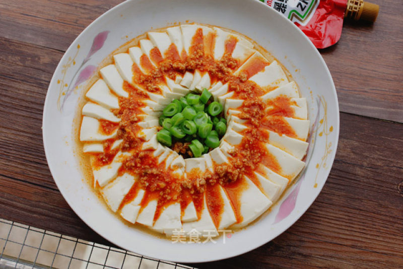 Steamed Tofu with Eggplant Flavor Minced Pork recipe