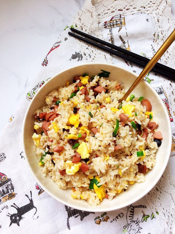 Fried Rice with Abalone and Scallop Xo Sauce recipe