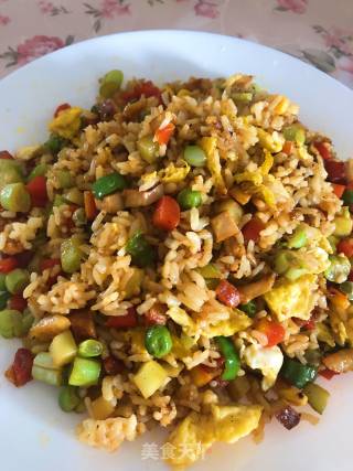 Colorful Ding Ding Fried Rice recipe