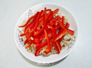 Red Pepper Mixed with Enoki Mushrooms recipe