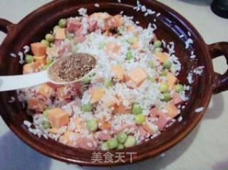 Teach You How to Cook Casserole Rice-soy Milk Colorful Casserole Rice recipe