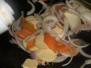 Fried Bean Rolls with Luncheon Meat recipe