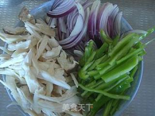 Stir-fried Beef Tendon with Eryngii Mushroom recipe