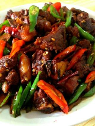 Stir-fried Duck with Hot Pepper recipe