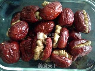#aca烤明星大赛#red Dates Walnut Heart recipe