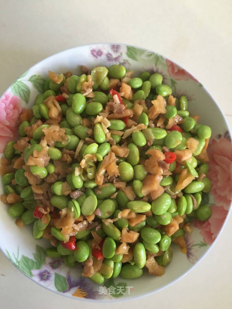 Green Peas and Dried Radish recipe