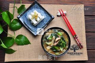 Stir-fried Rice Cake with Green Vegetables recipe