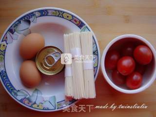 Tomato Egg Longxu Noodle Soup recipe