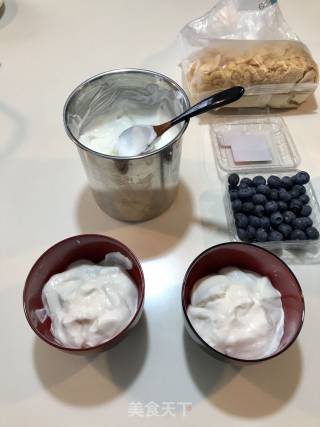 Blueberry Oatmeal Peas Yogurt recipe