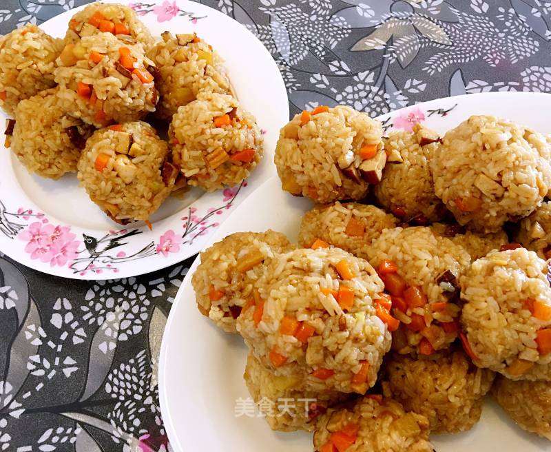 Tudou’s Baby's Favorite Drop--[colorful Vegetable Glutinous Rice Balls] recipe