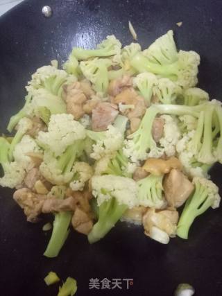 Chicken Stir-fried Cauliflower recipe