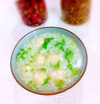 Green Vegetable Chicken Ball Congee recipe