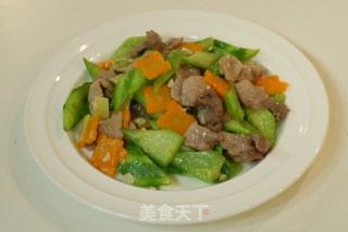 Loofah Stir-fried Pork Slices recipe