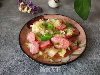 Stir-fried Cabbage with Sausage recipe