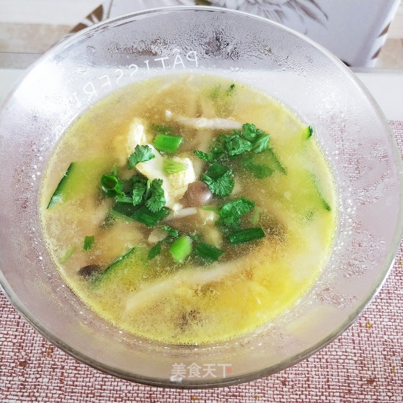 Cucumber Crab Mushroom Egg Soup recipe