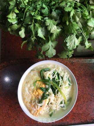 Poached Egg Noodle Soup with Green Onion recipe