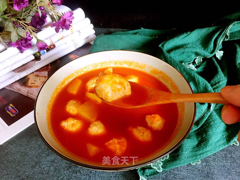 Minced Chicken and Tomato Soup recipe