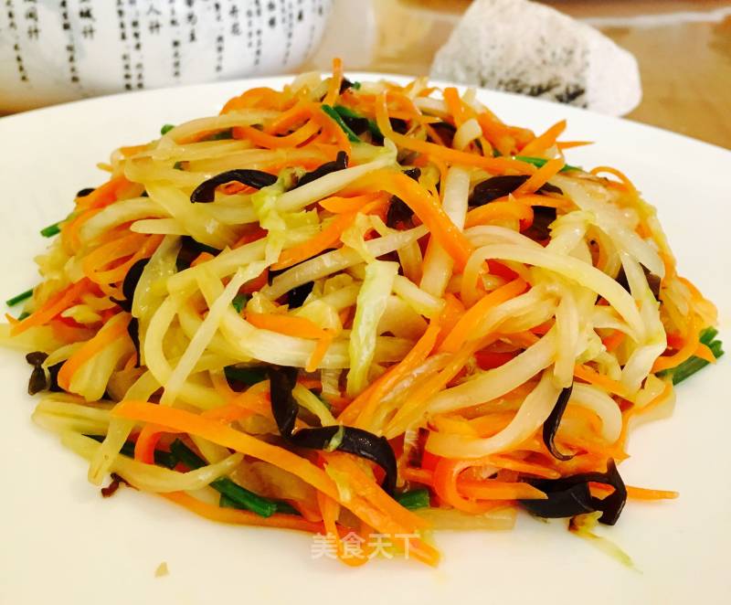 Vegetarian Stir-fried Double Silk recipe