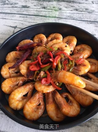 "quick Hand Meal" Stir-fried Shrimp with Mochi and Chili recipe