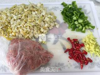 Stir-fried Young Bamboo Shoots with Minced Meat recipe