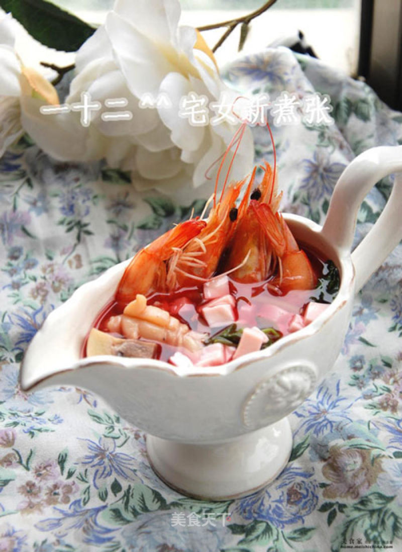 Cuttlefish and Prawn Tofu Soup recipe