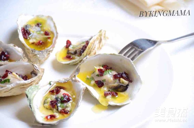 Cranberry Cream Baked Oysters recipe