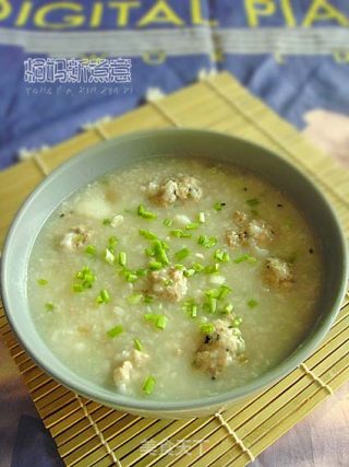 Yam Meatball Porridge recipe