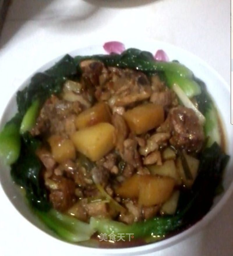 Steamed Potato Chicken with Tomato Stew recipe