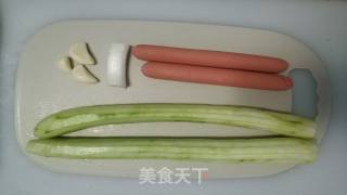 Fried Sausage with Cucumber recipe
