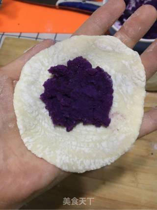 Homemade Fried Purple Potato Cake recipe