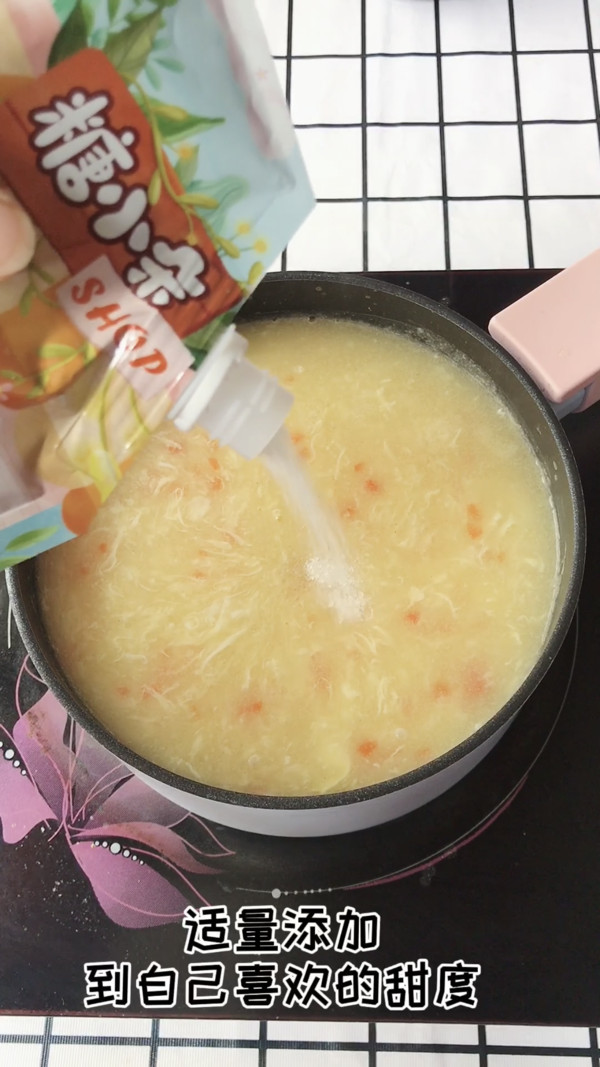 Sweet and Nutritious, Delicious Corn Egg Porridge without Gaining Weight recipe