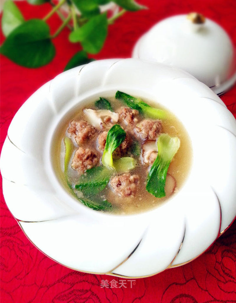 Mushroom and Meatball Soup recipe