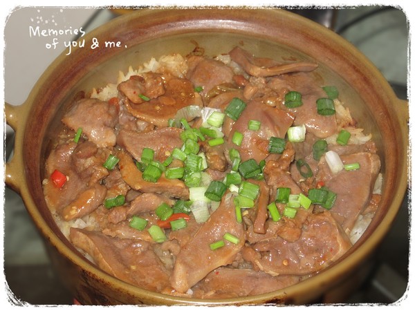 Claypot Rice with Sour Plum Noodles and Soy Pork Mint recipe