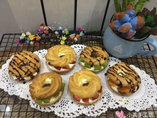 #四session Baking Contest and is Love to Eat Festival#fruit Puff Rings recipe