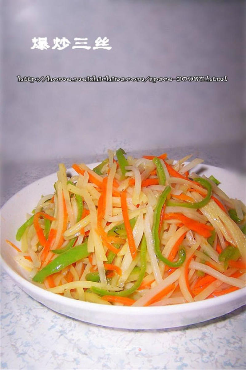Stir Fried Three Silks recipe