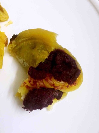 Crispy Purple Sweet Potato, Jujube Puree, Honey Beans recipe