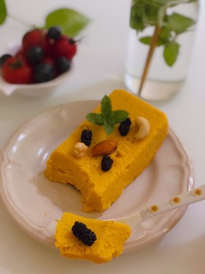 Pumpkin Yam Cake | Microwave Oven Version recipe