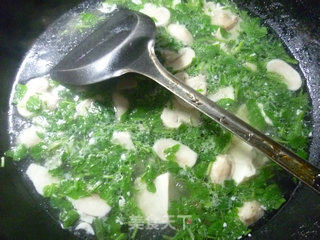 Shepherd's Purse and Mushroom Tofu Soup recipe