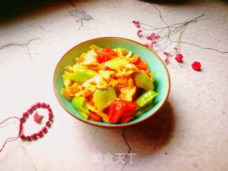 Scrambled Eggs with Tomatoes and Peppers recipe