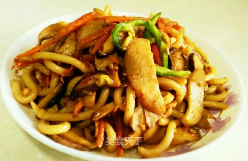 Fried Udon with Double Mushroom