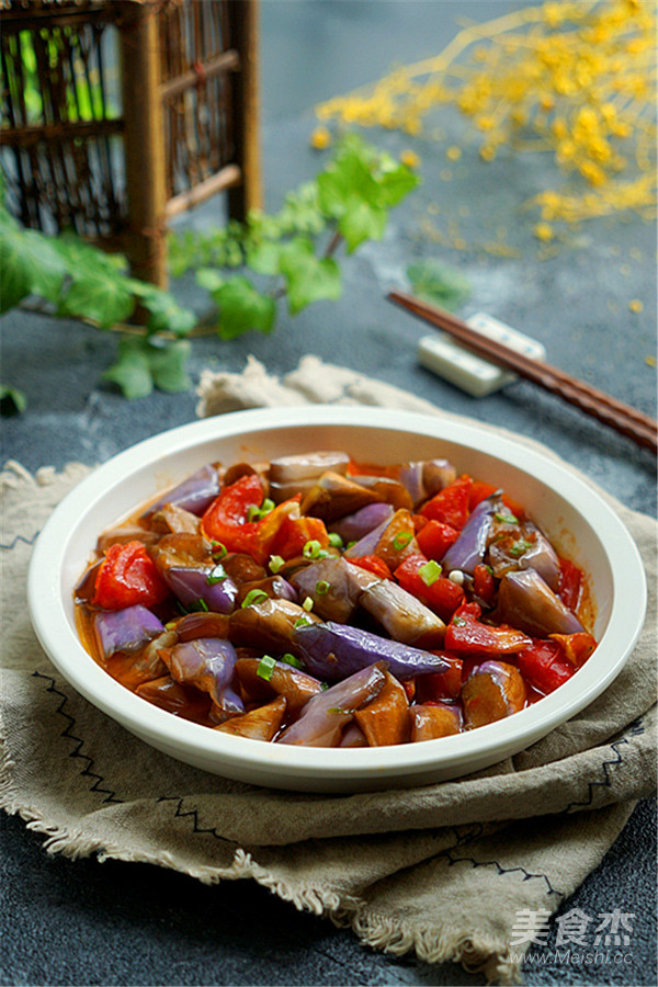 Stir-fried Eggplant with Tomato recipe