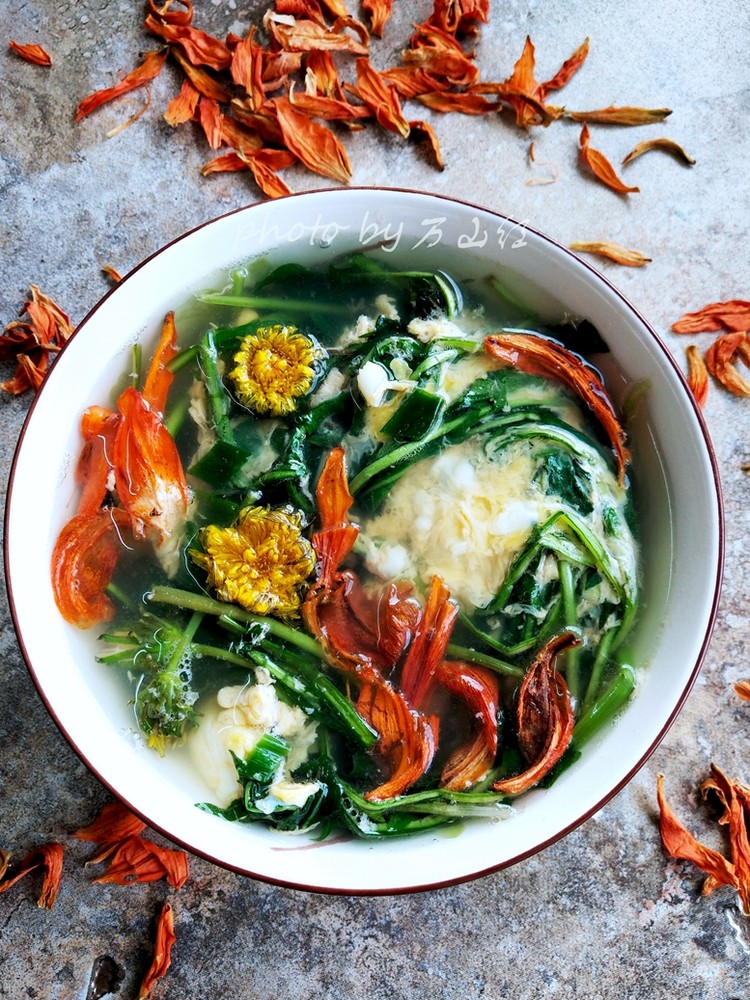 Lily and Dandelion Egg Soup recipe