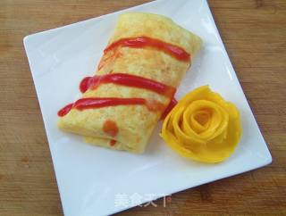 Mango Pork Omelet Rice recipe