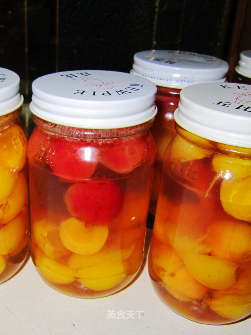 Canned Red and Yellow Cherries