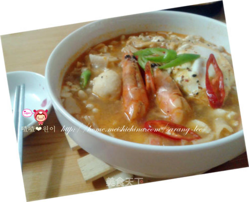 Korean Seafood Tofu Soup that Warms in Autumn~ recipe