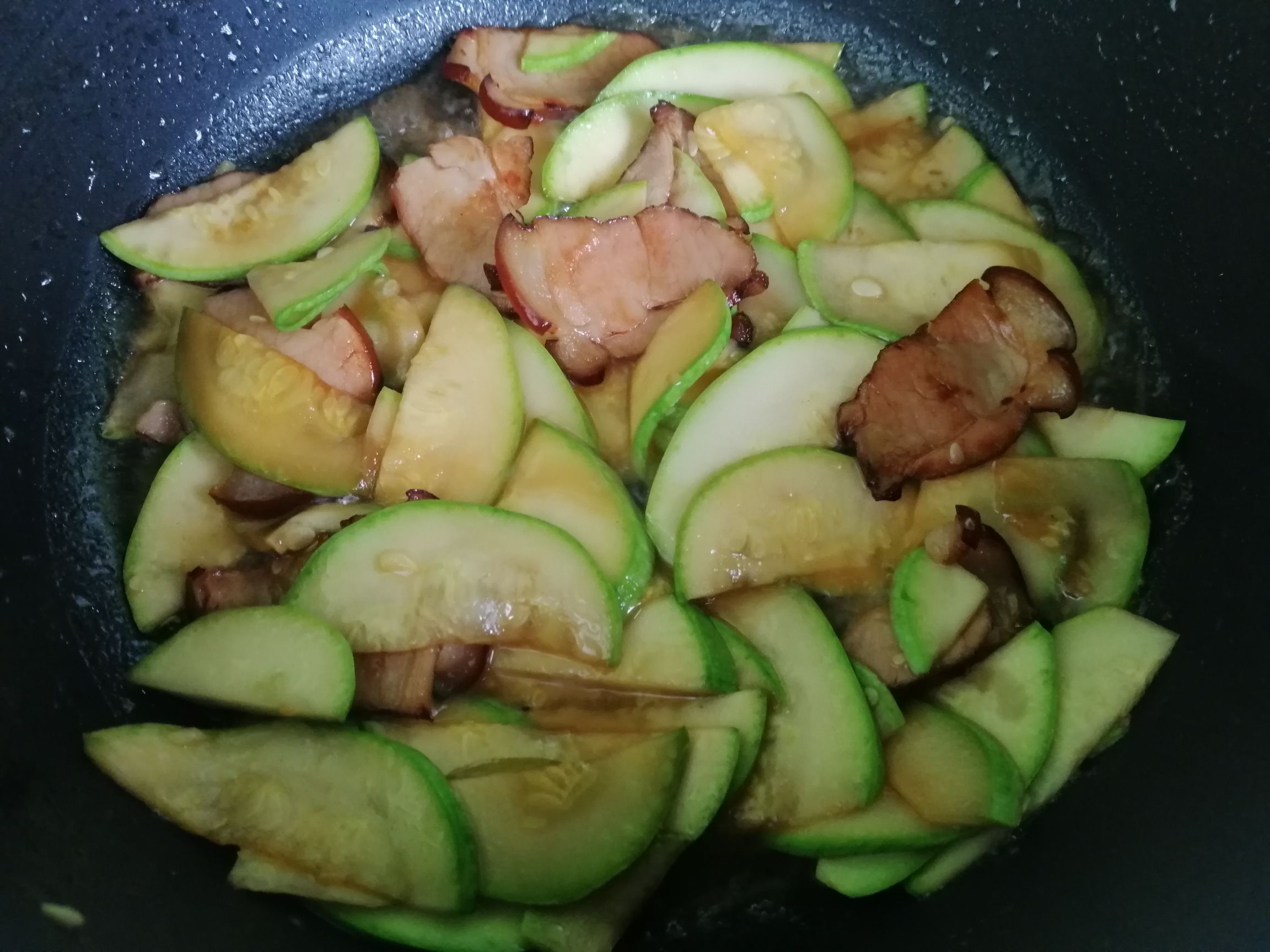 Zucchini Fried Bacon recipe