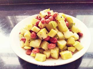 Stupid Cucumber Mixed with Peanuts recipe