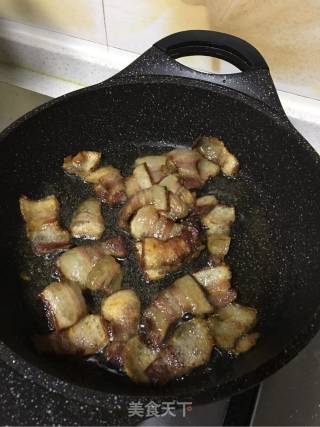 Stir-fried Lettuce with Bacon recipe