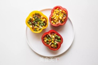 Baked Peppers with Mixed Vegetables recipe