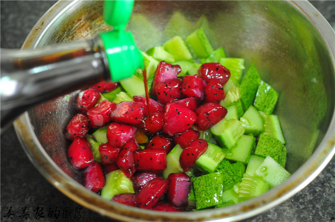 Dragon Fruit Meatballs with Cucumber recipe